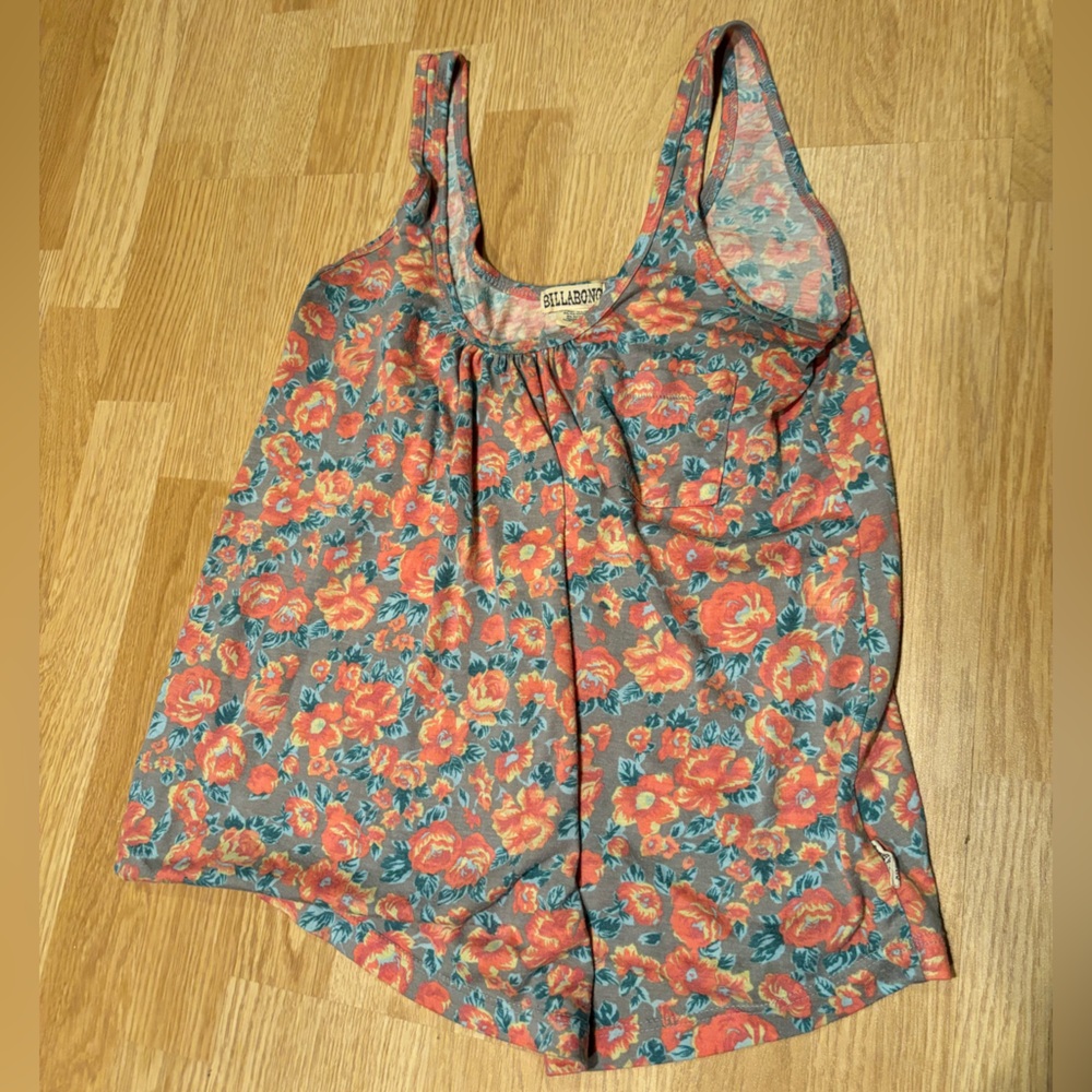 Billabong Floral Y2K Tank Soft Vintage Look